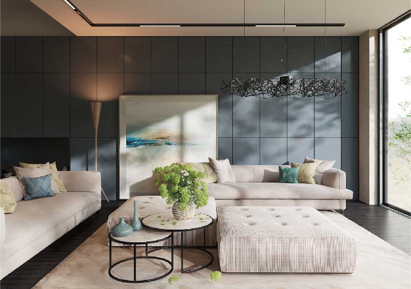 Creating open, airy spaces with minimal yet purposeful furniture