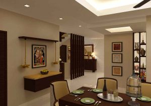 Pooja Corners in Living Rooms 