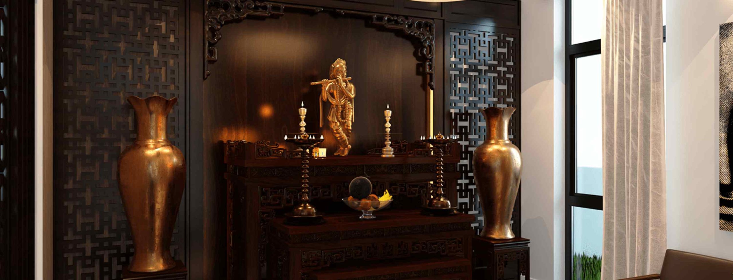 Middle-Class Indian Style Pooja Room Designs for Small Homes