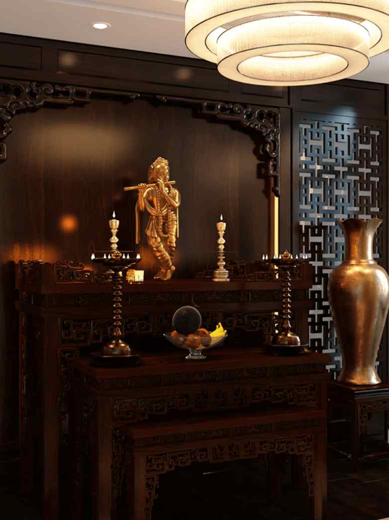 Middle-Class Indian Style Pooja Room Designs for Small Homes