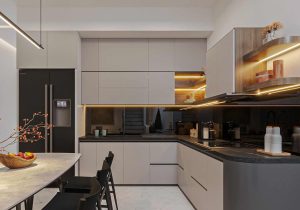 L-Shaped Kitchen Interior Design 