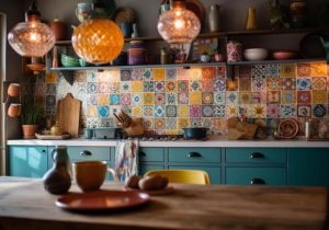 Bold Colors and Patterns for kitchen design