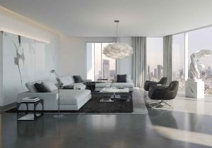 Monochrome colour for home interior
