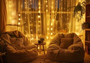Fairy Lights on Furniture 