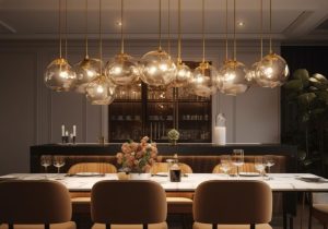 Statement Lighting for dining room