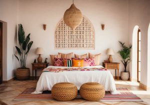 Bohemian bedroom interior design