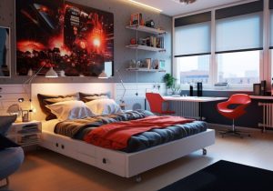 Geek Chic interior design for bedroom