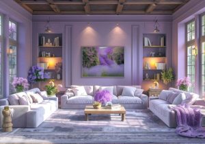 Elegant Purple for home interior design