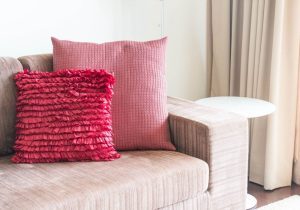 Replace Summery Throw Pillows with Plush Velvet or Flannel Ones