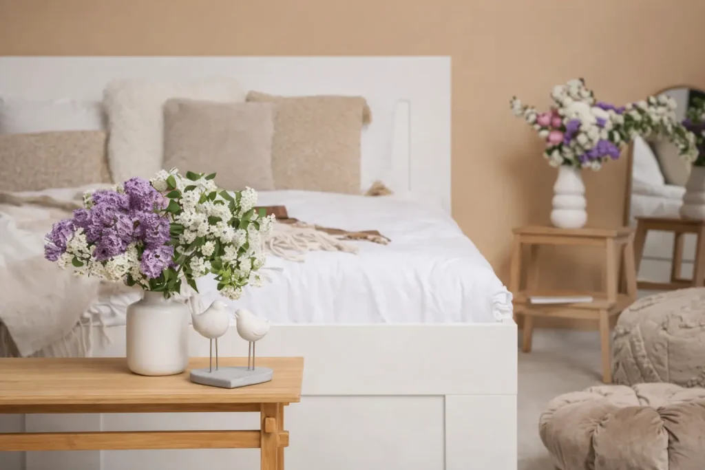 Stylish bedroom interior setup with modern furniture and decor ideas